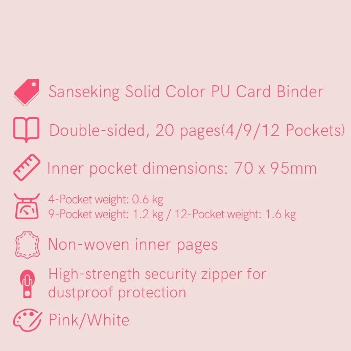 * PREORDER * Sanseking Pink on Pink Binder 9 pocket